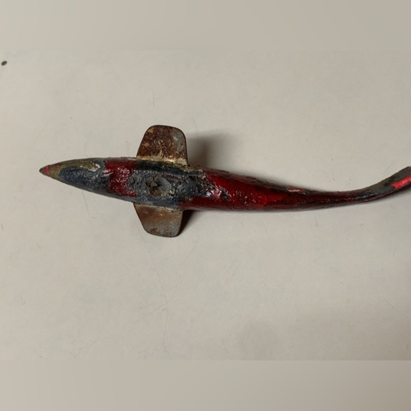 Early 20th Century 1900s Hand Crafted Wooden Metal 5” Decoy Fishing Lure - Picture 14 of 15